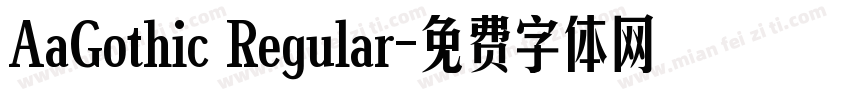 AaGothic Regular字体转换